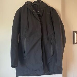The North Face Black Lightly Lined Rain Parka